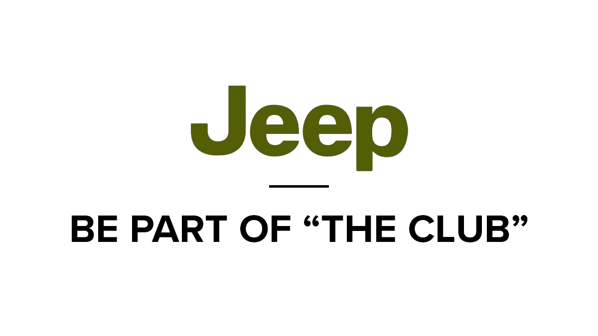 Jeep Logo with the slogan: be part of "the club"