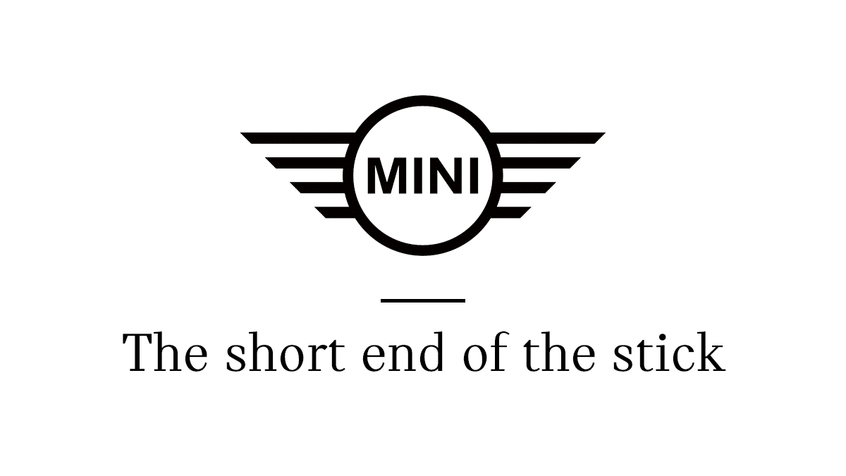 Mini Logo with the slogan: The short end of the stick